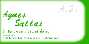 agnes sallai business card